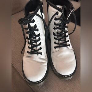 Dr. Martens Kids Boots - White and Black